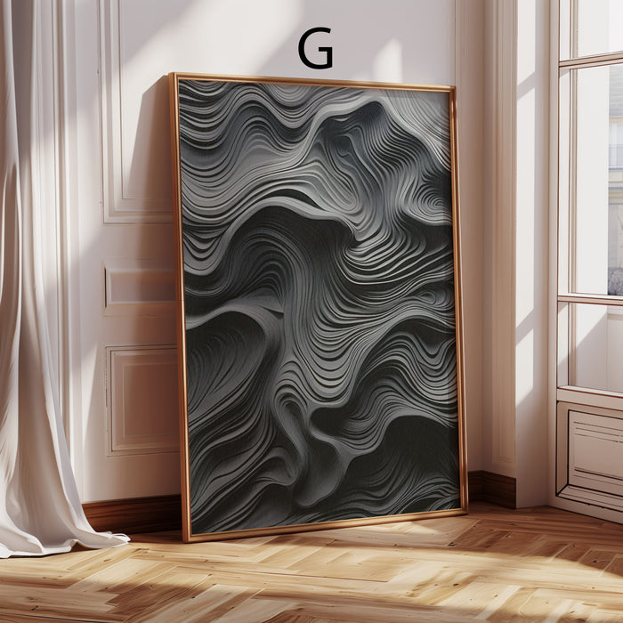 Poster mit schwarzen Pinselstrichen