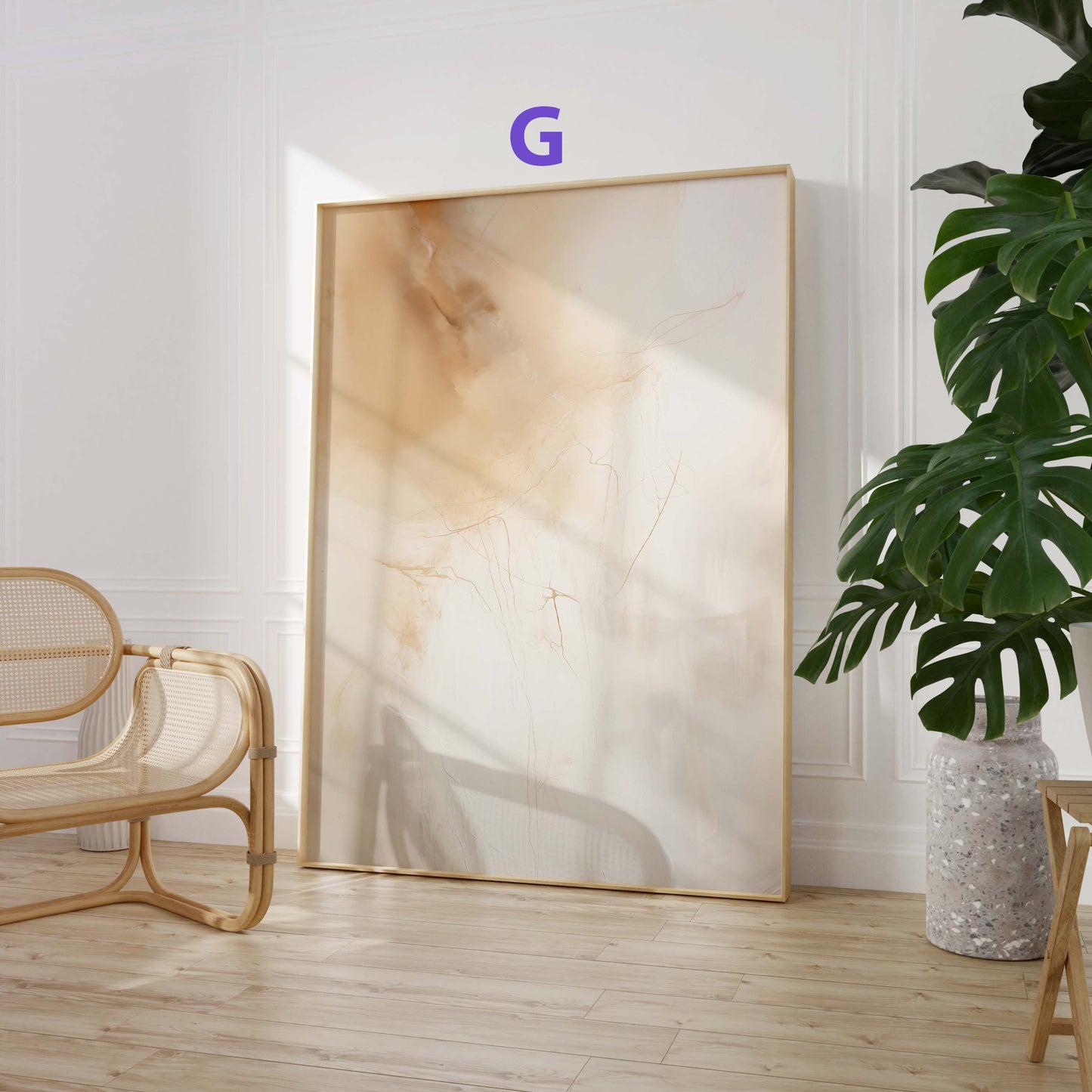Abstrakte Beige Schwarz Poster · Geschenkidee · Künstlerische Linienzeichnungen und Moderne Strukturkunst in Neutralen Naturtönen · Dekoprint ohne Rahmen