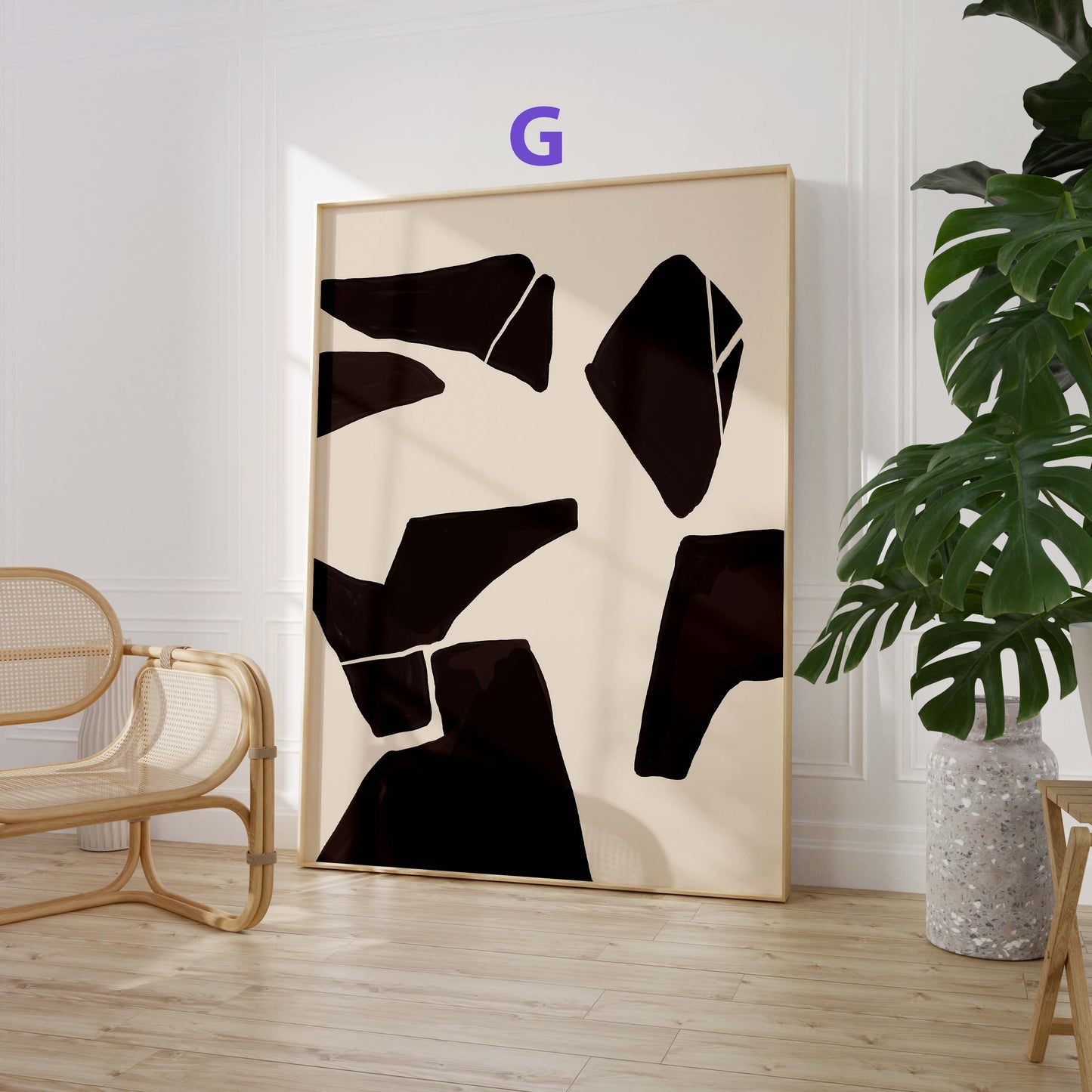 Abstrakte Frauenkunst Poster · Geschenkidee · Moderne Frauenporträts und Line Art in warmen Farben · Dekoprint ohne Rahmen