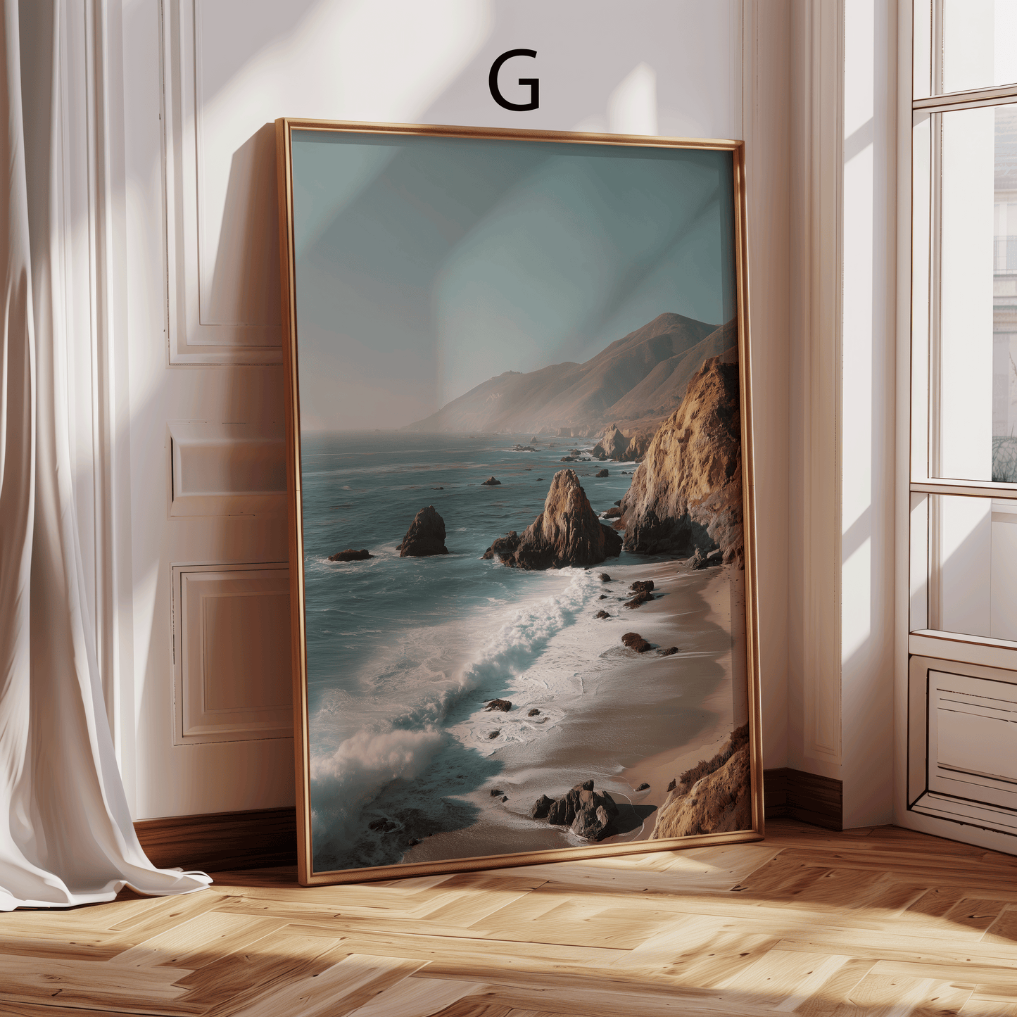 Strand Poster · Geschenkidee · Strand Palmen Meereslandschaften · Dekoprint ohne Rahmen