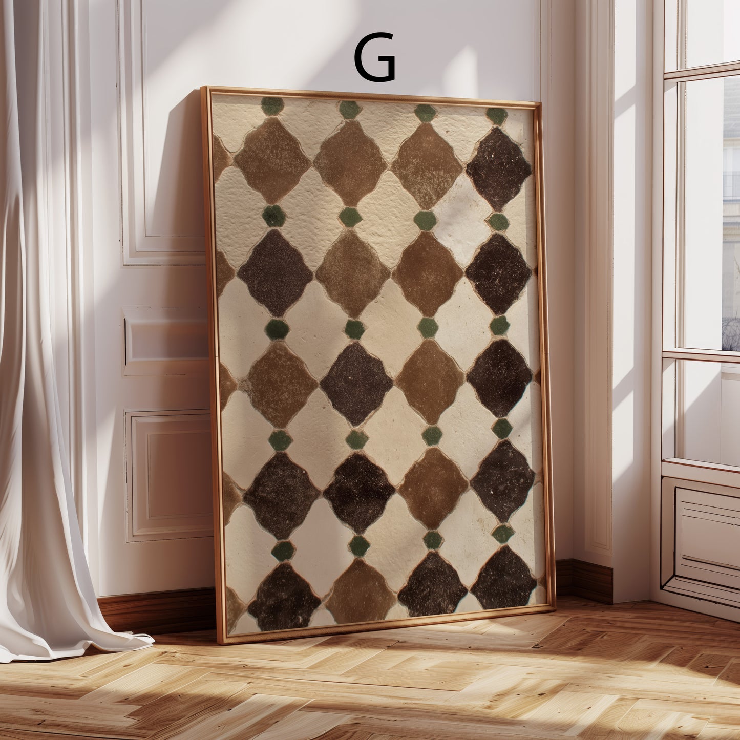 Textur Poster · Geschenkidee · Vintage Texturen Geometrische Muster Erdtöne · Dekoprint ohne Rahmen