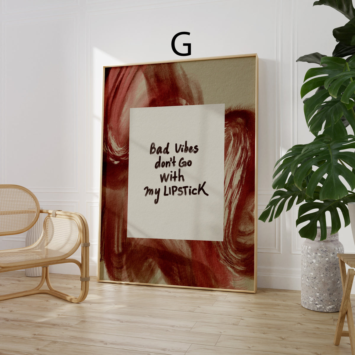 Poster Wandbilder Wohnzimmer · Typografie Abstrakte Kunst · Moderne Bilder ohne Rahmen