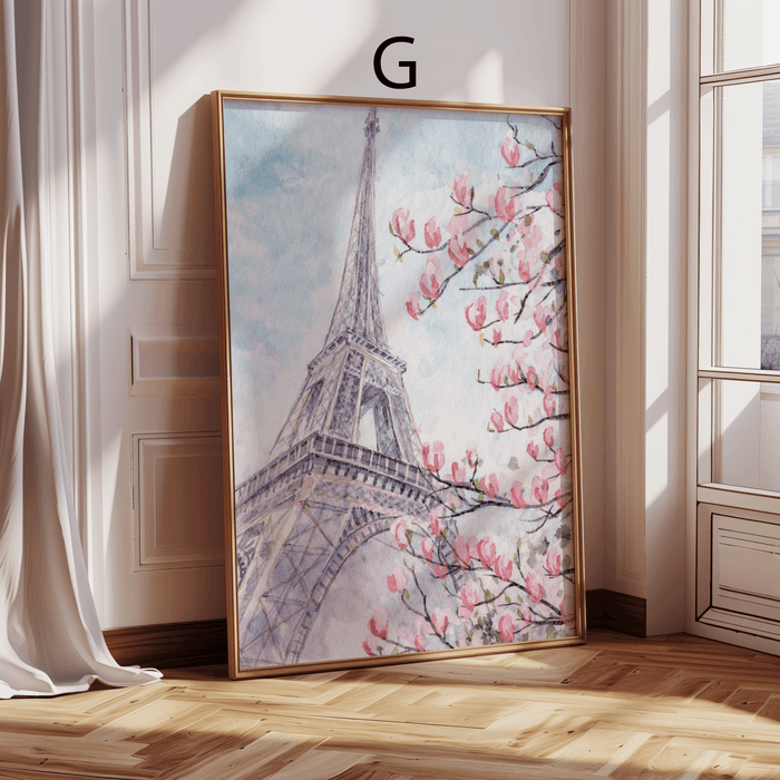 JUSTGOODMOOD Paris Poster – Hochwertiger Baumwoll-Print