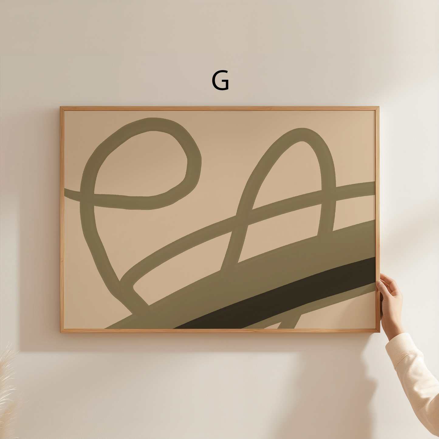 Abstrakte Kunst Poster · Geschenkidee · Mid-Century Modern Figuren, Palmen, Formen & Linien Illustrationen · Dekoprint ohne Rahmen