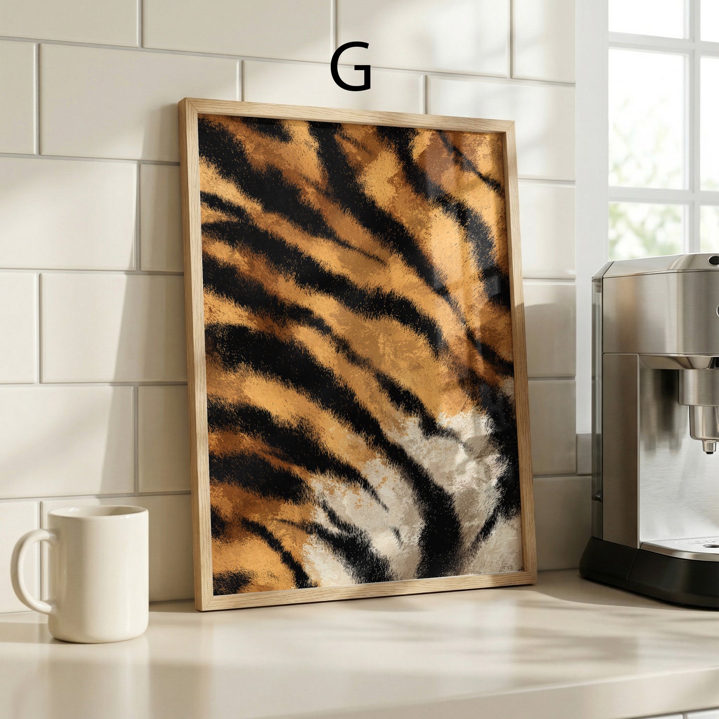 Tiermuster Poster · Geschenkidee · Tierfell Muster Wildtiere Leopard und Tiger Texturen · Dekoprint ohne Rahmen