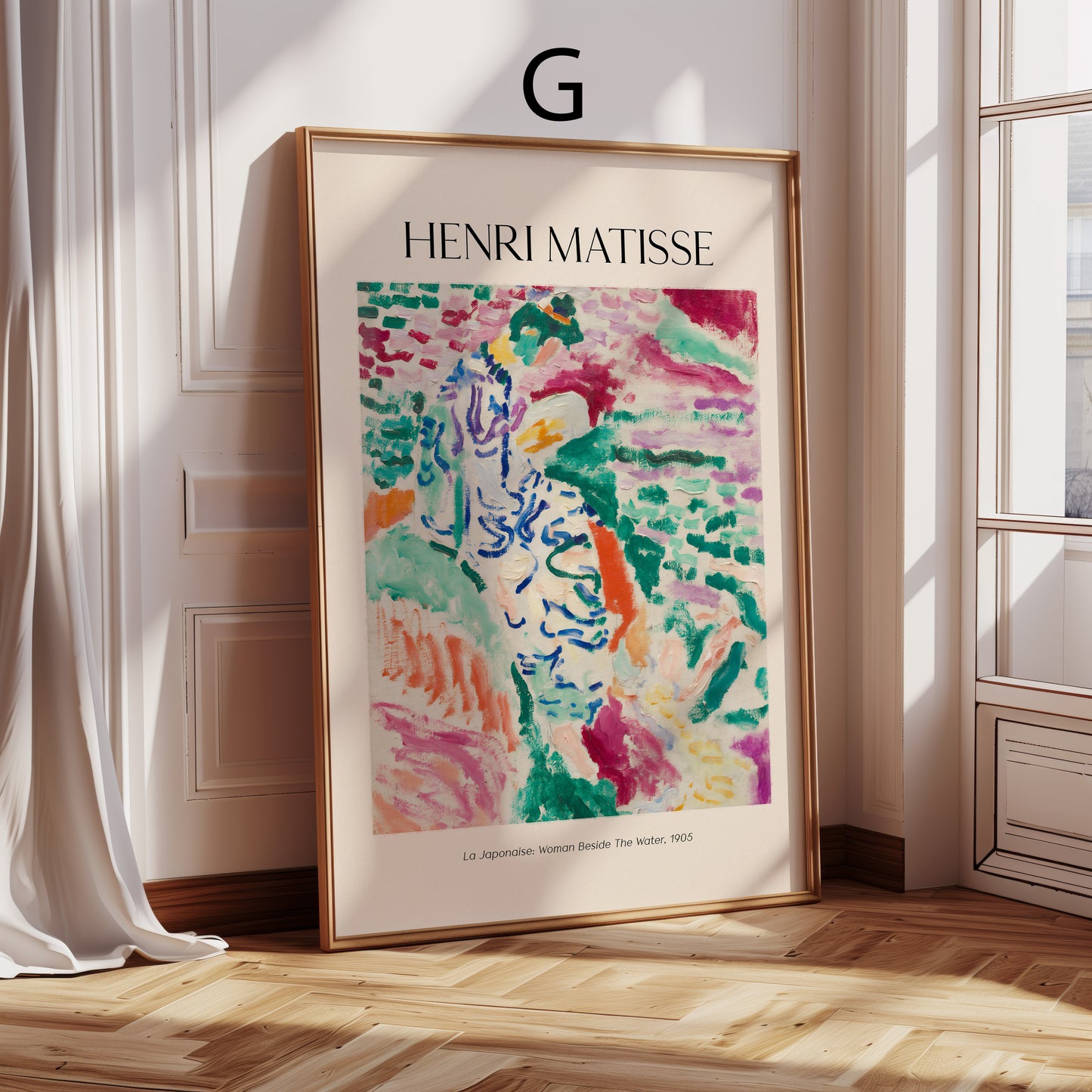Henri Matisse Poster · Geschenkidee · Collioure Landschaften Goldfisch Offenes Fenster Fauvistisches Interieur · Dekoprint ohne Rahmen