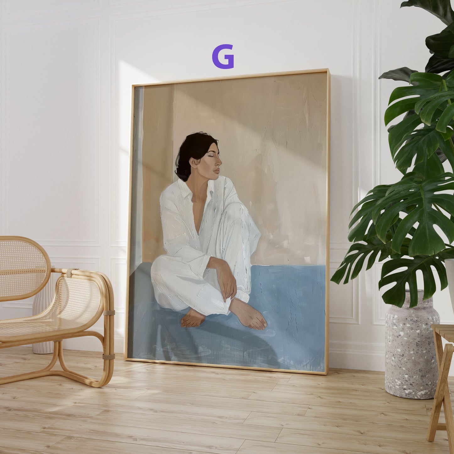 Moderne Porträt Poster · Geschenkidee · Minimalistische Figurenkunst und Zeitgenössische Illustrationen · Dekoprint ohne Rahmen