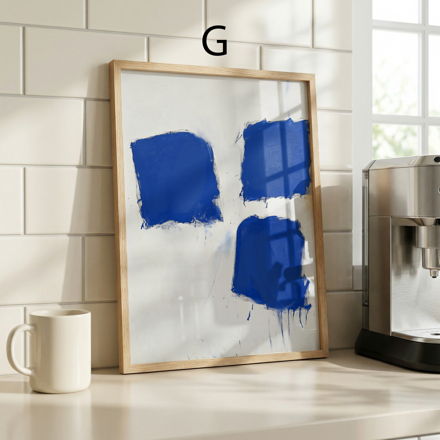 Abstrakte Poster · Wohnidee · Pastelltöne Farbflächen Künstlerische Pinselstriche · Dekoprint ohne Rahmen