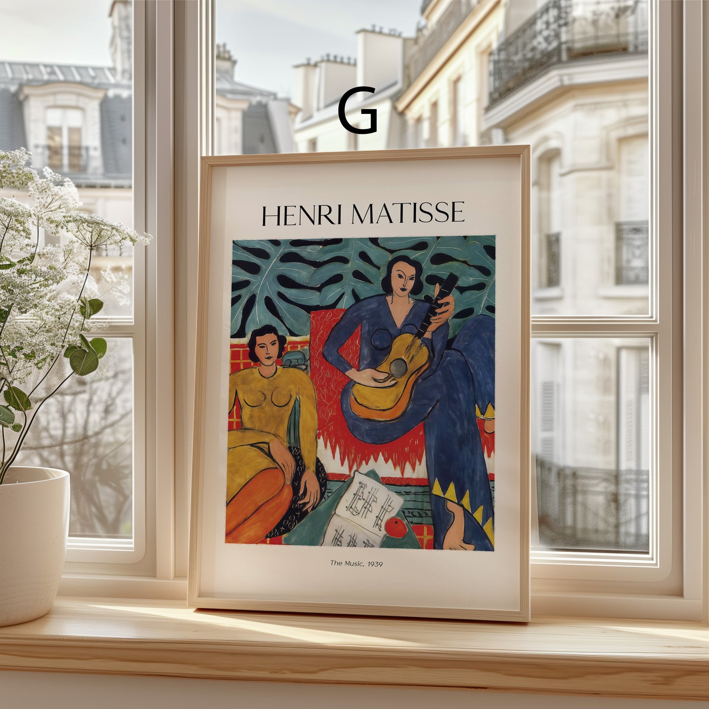 Henri Matisse Poster · Geschenkidee · Blaue Fenster Stillleben Porträts Fauvistische Interieurs · Dekoprint ohne Rahmen