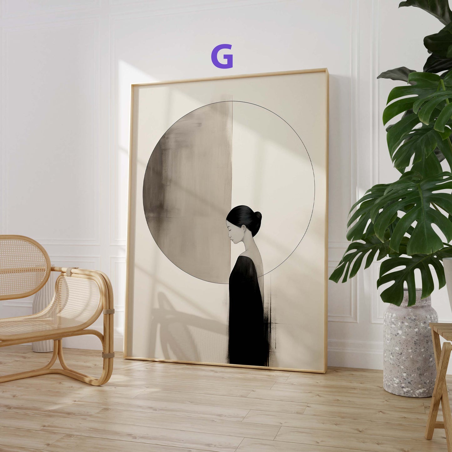Japan Poster · Geschenkidee · Zen Minimalismus Sumi-e Geometrie und Wabi Sabi · Dekoprint ohne Rahmen