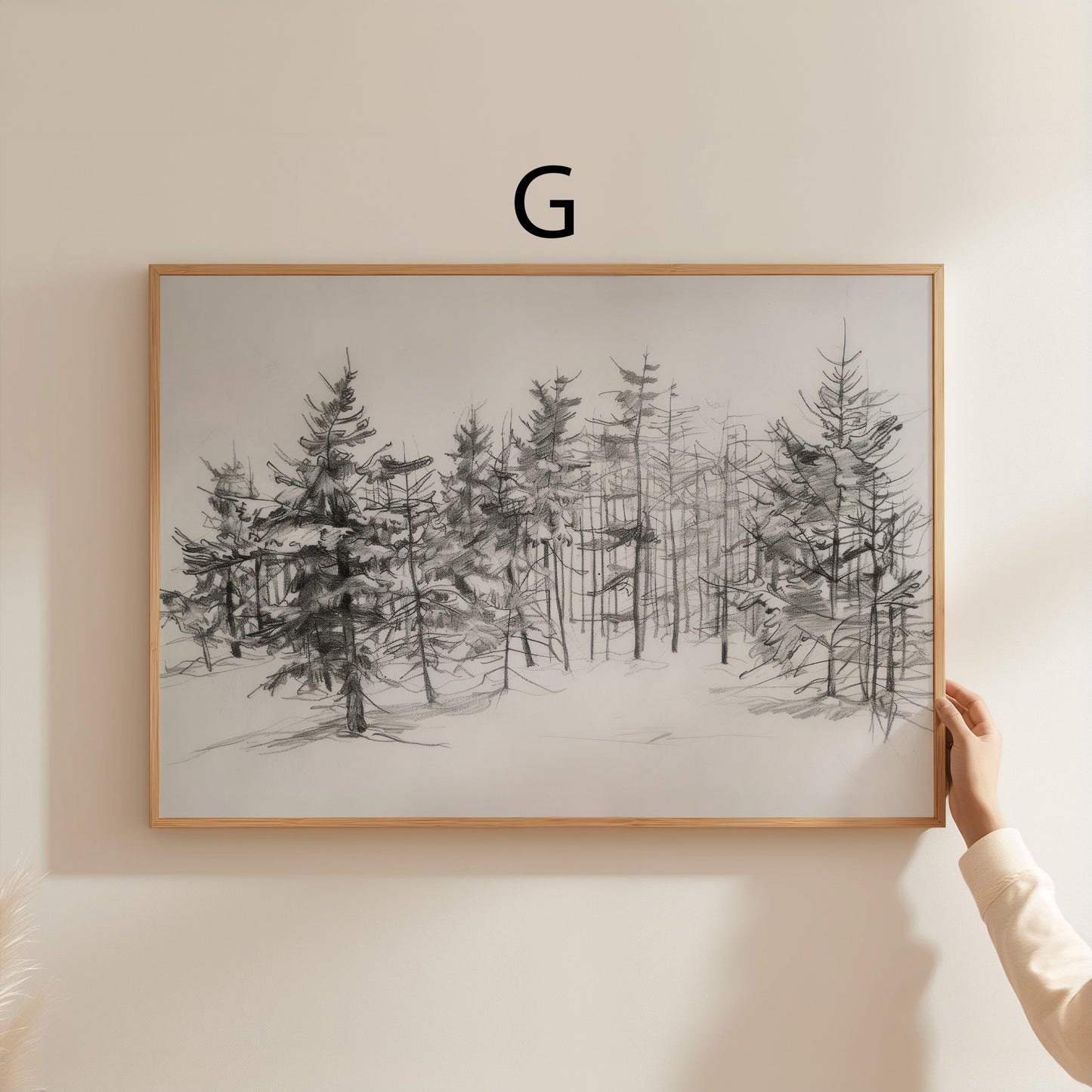 Moderne Landschaft & Figuren Poster · Geschenkidee · Natur Küste Skizzen Zeitlose Wandkunst · Dekoprint ohne Rahmen