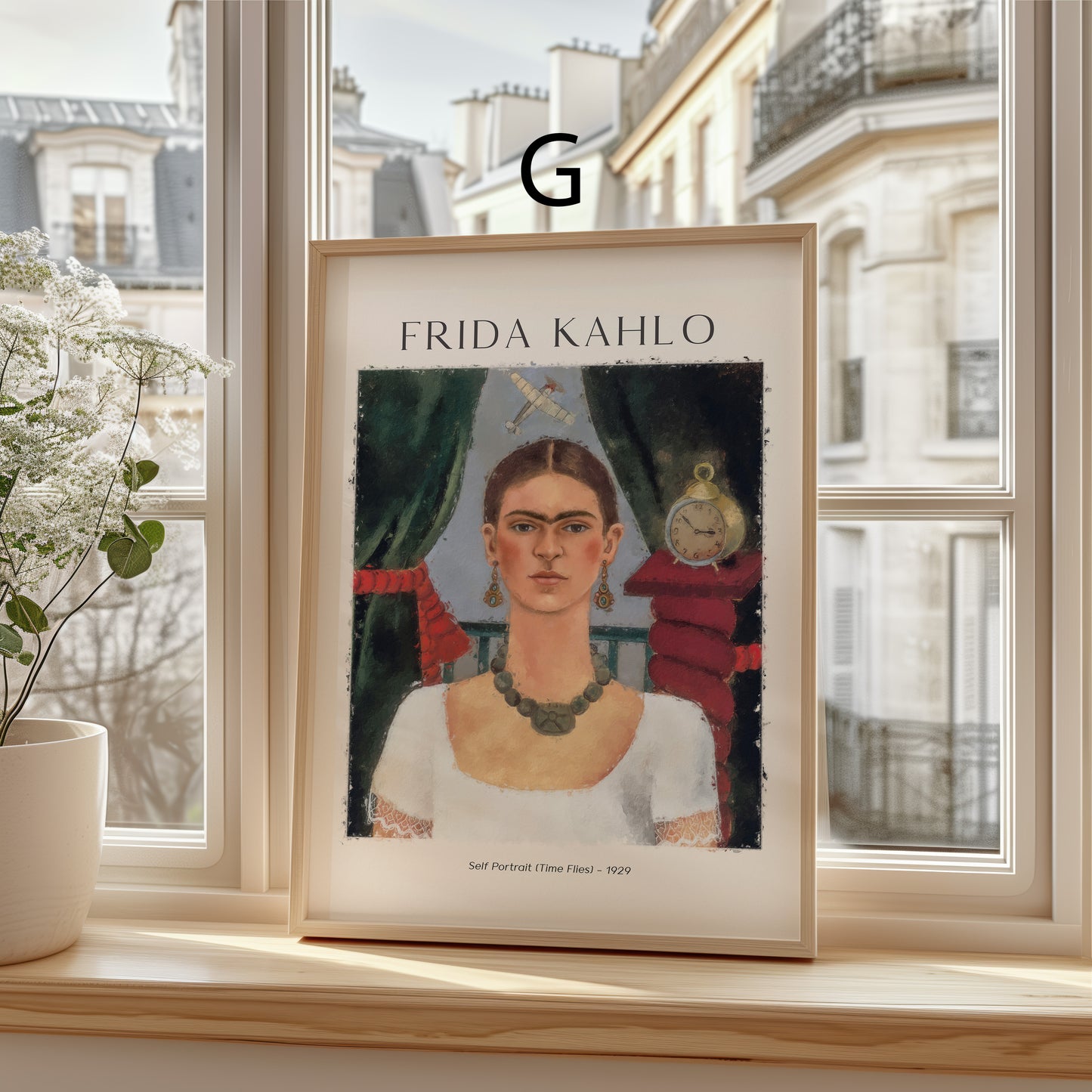 Frida Kahlo Kunst Poster · Geschenkidee · Selbstporträts Papageien Affen Mexikanische Ikonen · Dekoprint ohne Rahmen