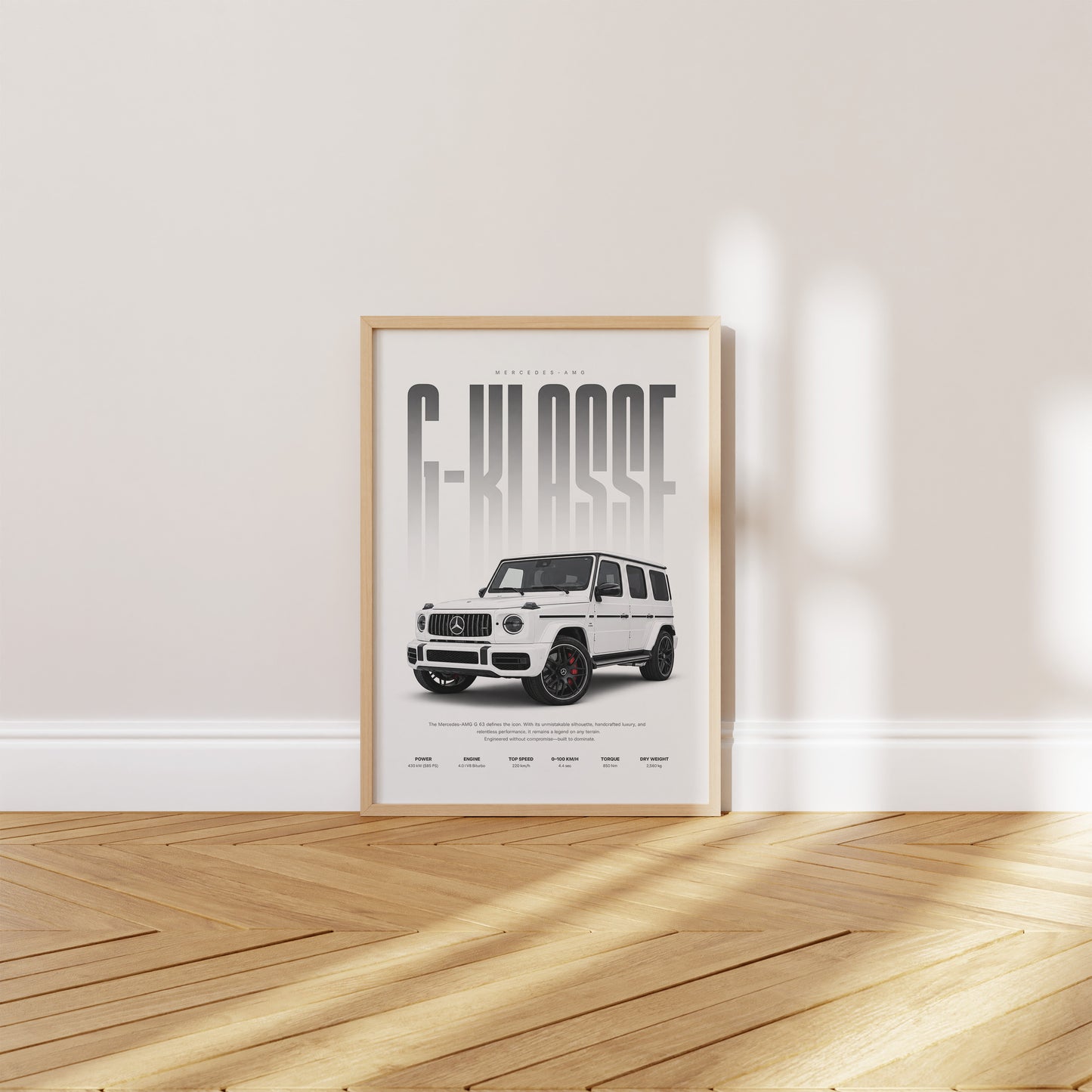 Geländewagen Poster Weiß · Geschenkidee · Luxus SUV Wandbild · Deko Print ohne Rahmen
