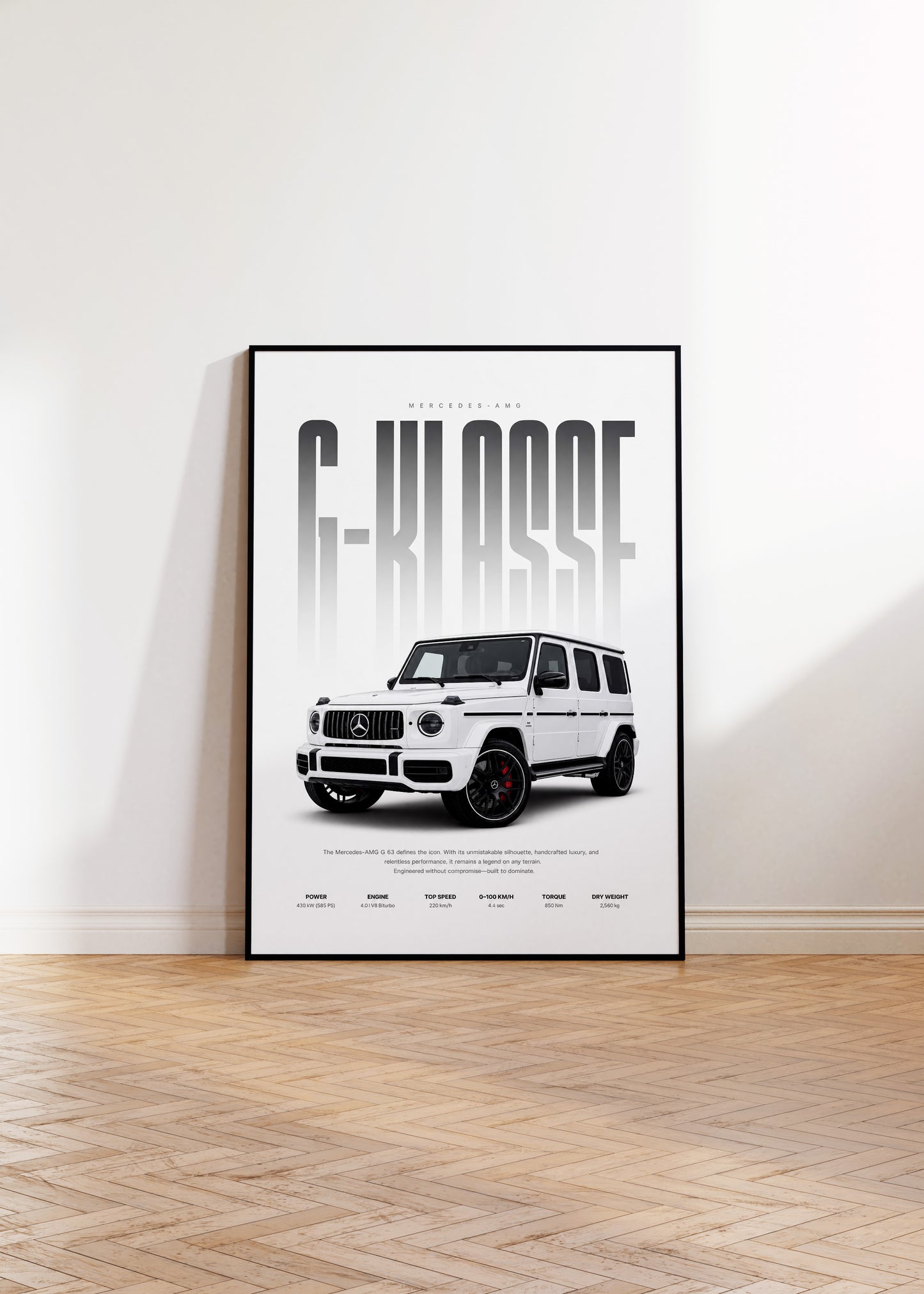 Geländewagen Poster Weiß · Geschenkidee · Luxus SUV Wandbild · Deko Print ohne Rahmen