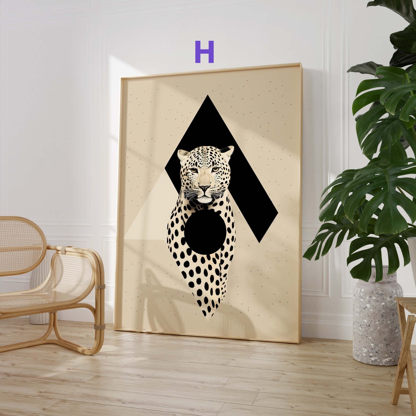 Moderne Abstrakte Kunst Poster · Geschenkidee · Geometrische Schwarz Beige Wandbilder für Wohnzimmer Büro Schlafzimmer · Print ohne Rahmen