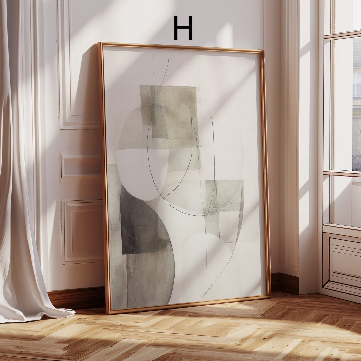 Abstrakte Poster · Geschenkidee · Minimalistische Formen Neutrale Farben Geometrische Kunst Zeitloses Design · Dekoprint ohne Rahmen
