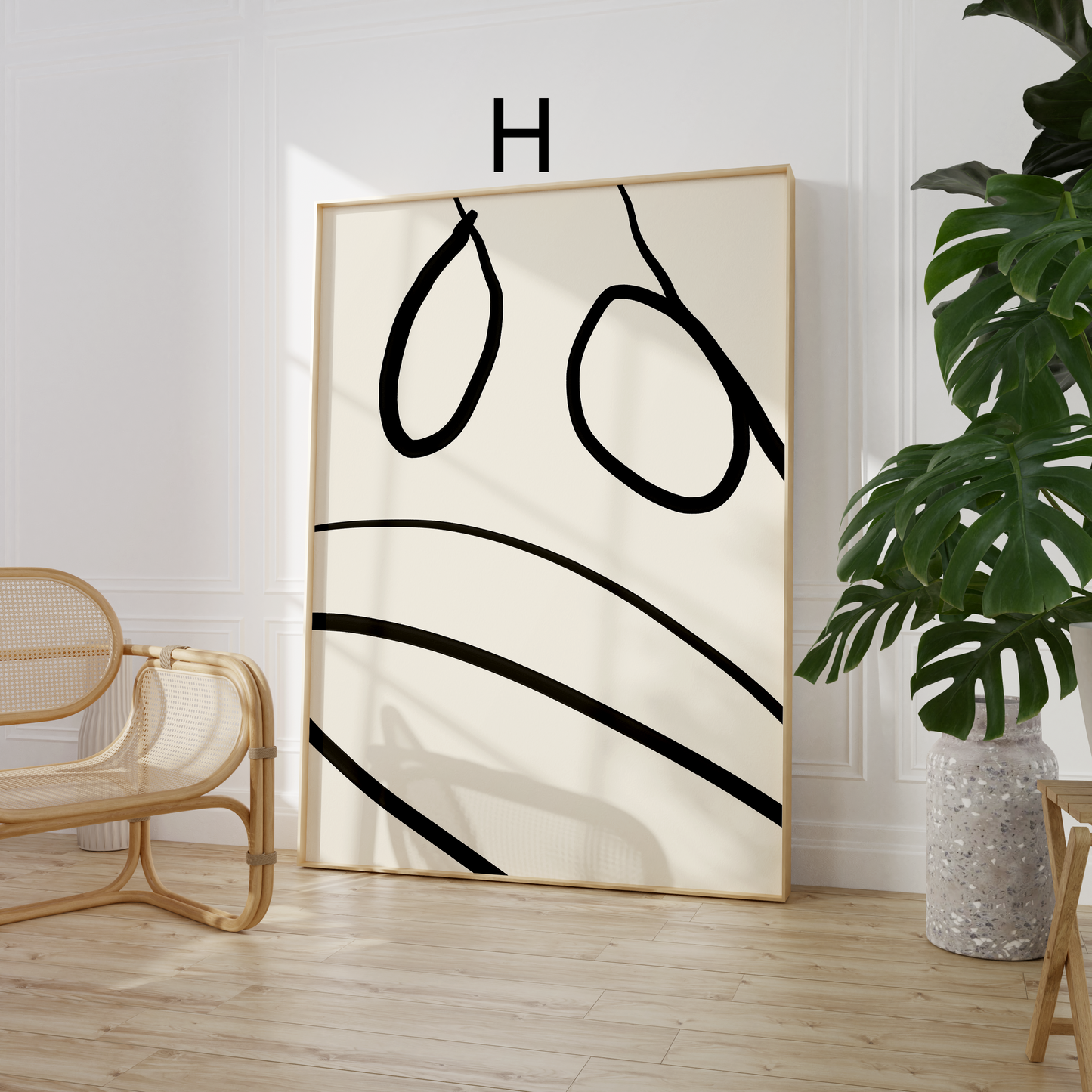 Moderne Kunst Poster · Geschenkidee · Abstrakte Formen Minimalistische Line Art und Farbblock Wandkunst · Dekoprint ohne Rahmen