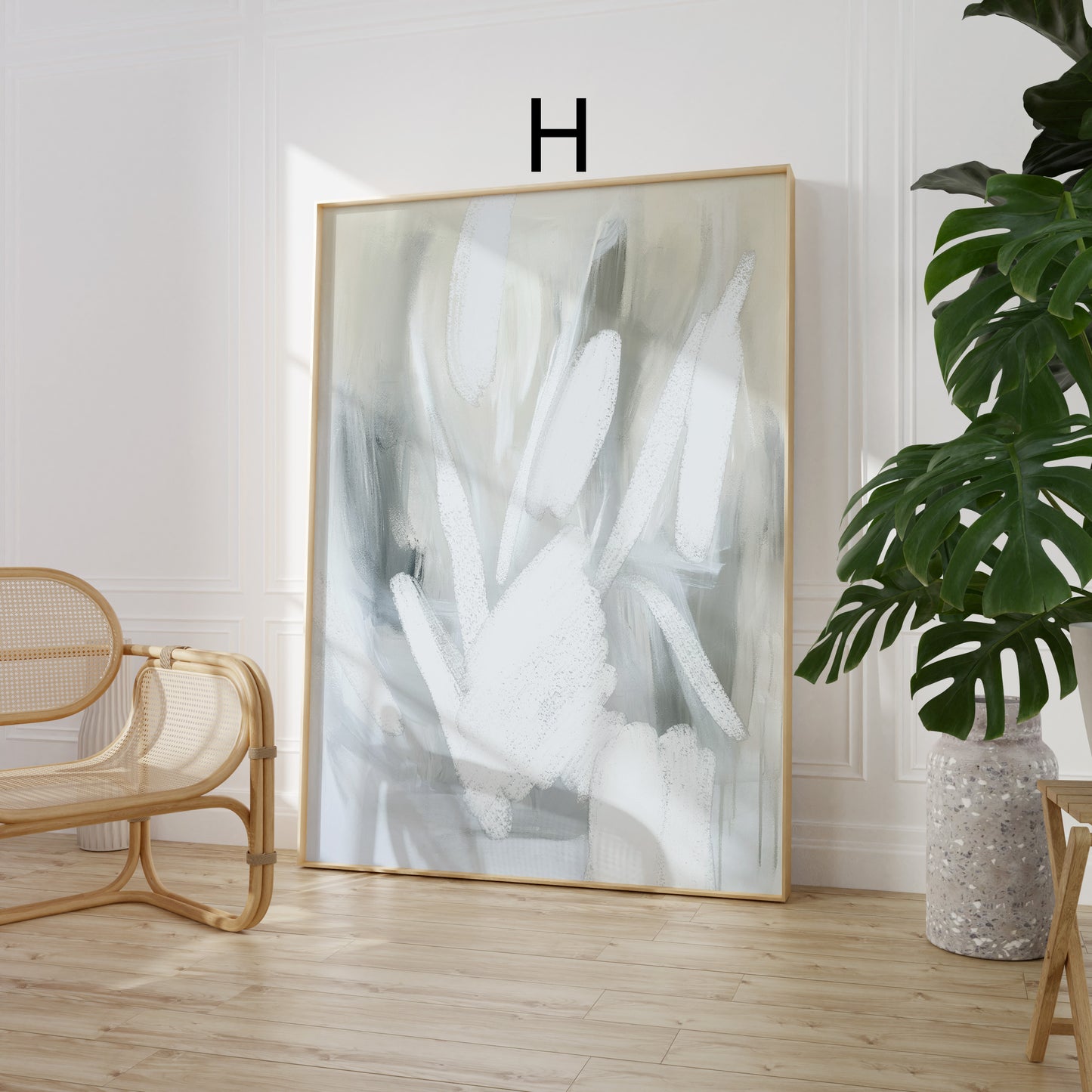 Abstrakte Poster · Wohnidee · Bunte Abstrakte Kunst Moderne Pinselstriche und Geometrische Formen · Dekoprint ohne Rahmen