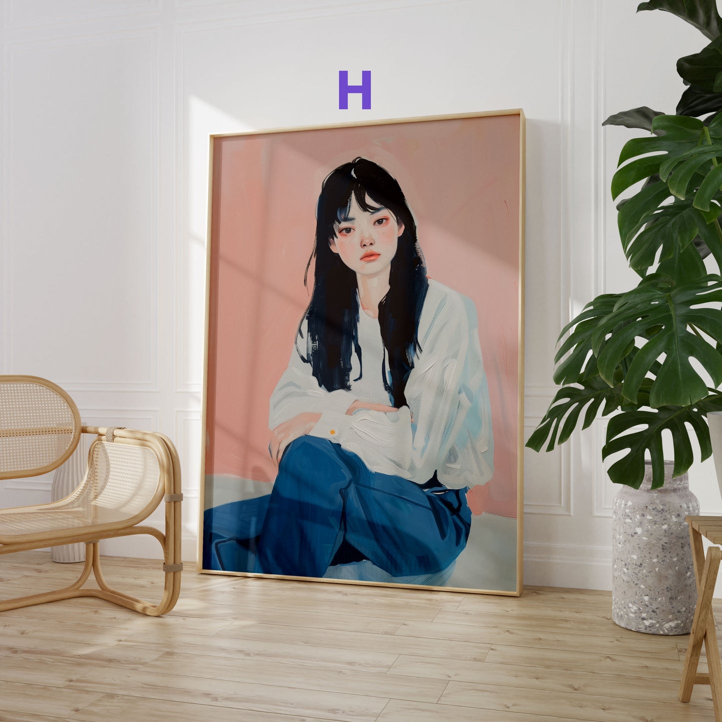 Moderne Porträt Poster · Geschenkidee · Minimalistische Figurenkunst und Zeitgenössische Illustrationen · Dekoprint ohne Rahmen