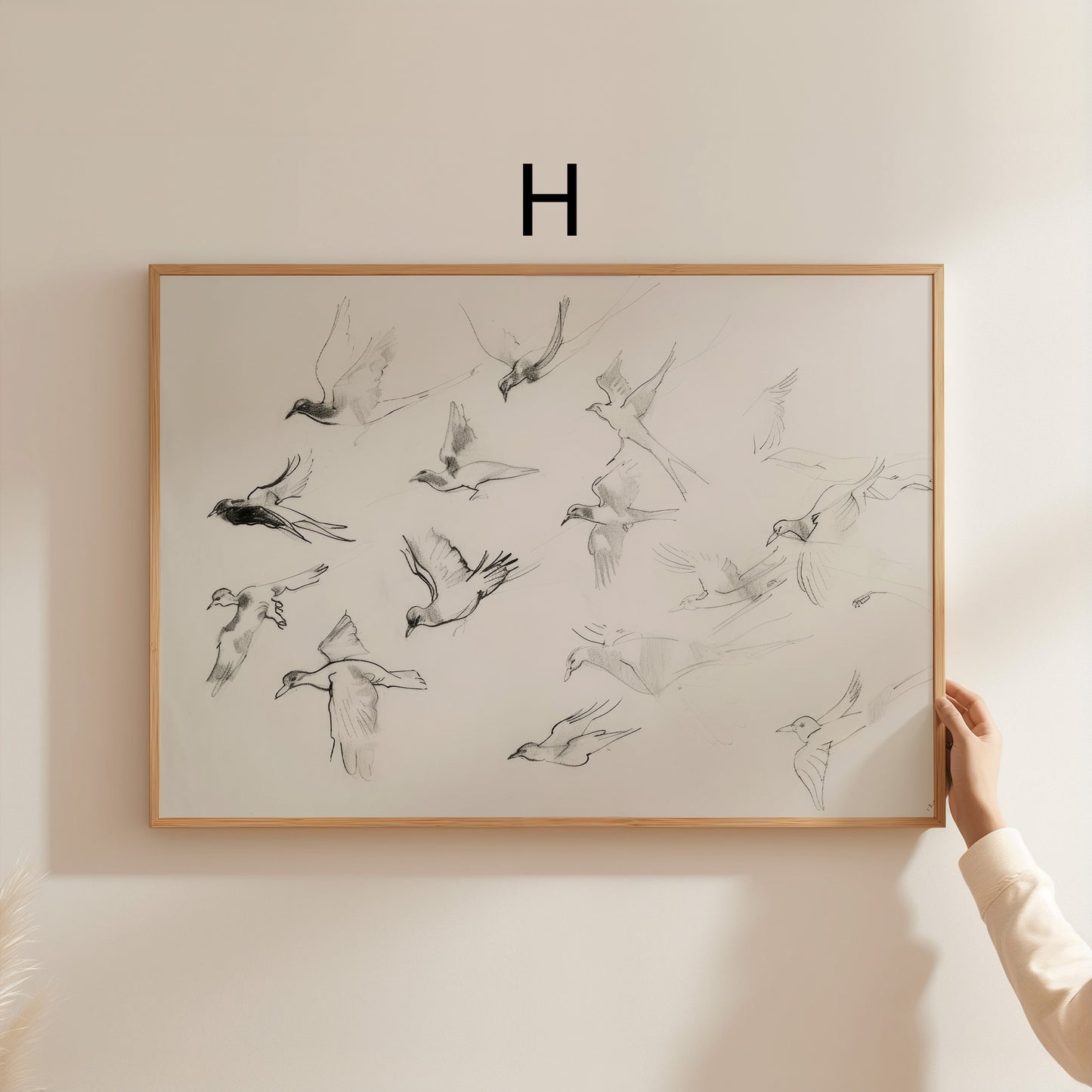 Moderne Vintage Landschaft Poster · Geschenkidee · Natur Flusslandschaften Dorfansichten Klassische Wandkunst · Dekoprint ohne Rahmen