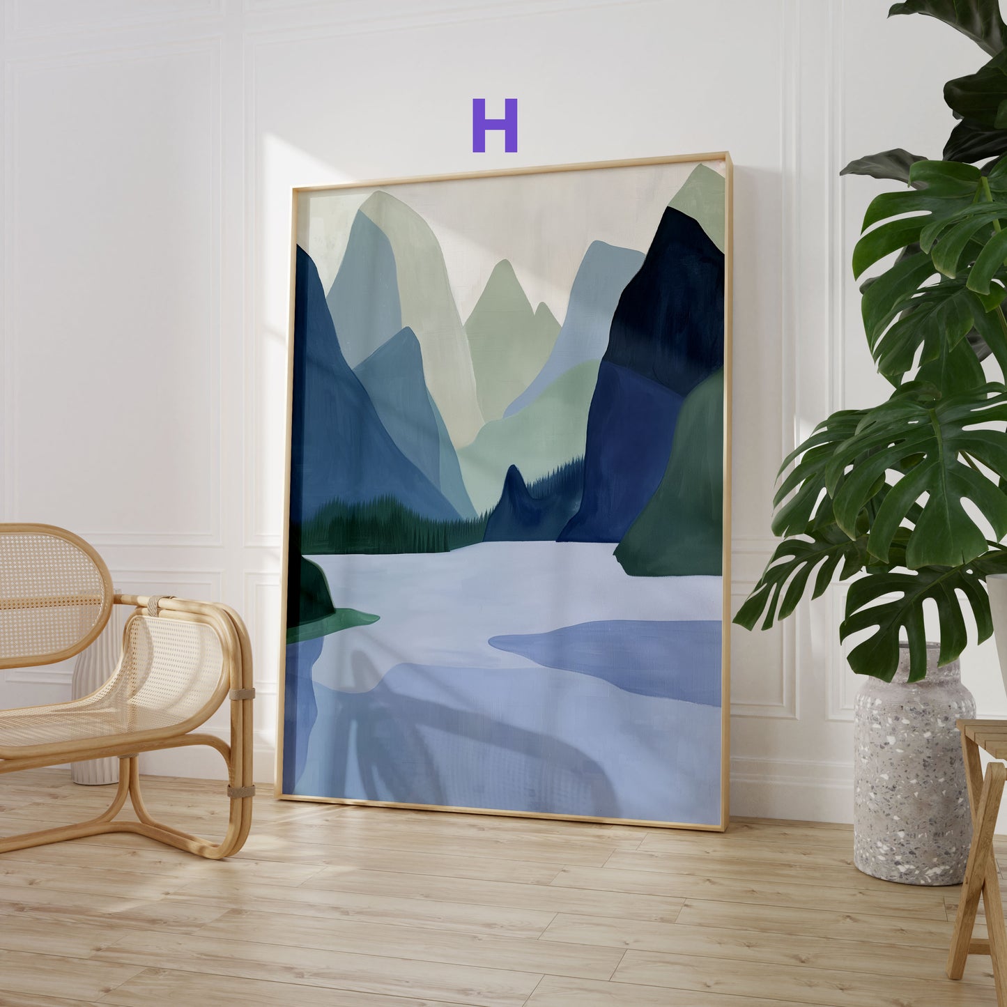 Moderne Porträtkunst poster · Geschenkidee · Frauenporträts, Männerporträt und Landschaft · Dekoprint ohne Rahmen