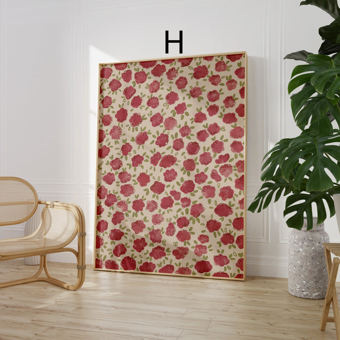 Geschenkidee · Kleine Blumen Muster Poster Ästhetische Florale Prints · Dekoprint ohne Rahmen | JUSTGOODMOOD