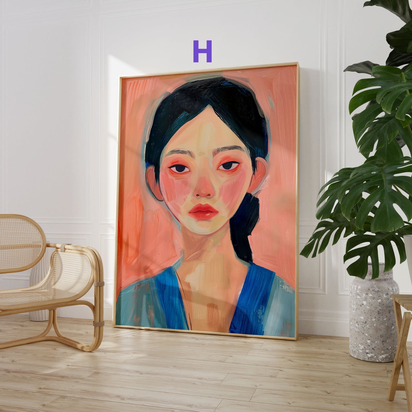 Moderne Kunst Poster · Geschenkidee · Frauenporträts, Abstrakte Kunst und Figurative Malerei · Dekoprint ohne Rahmen