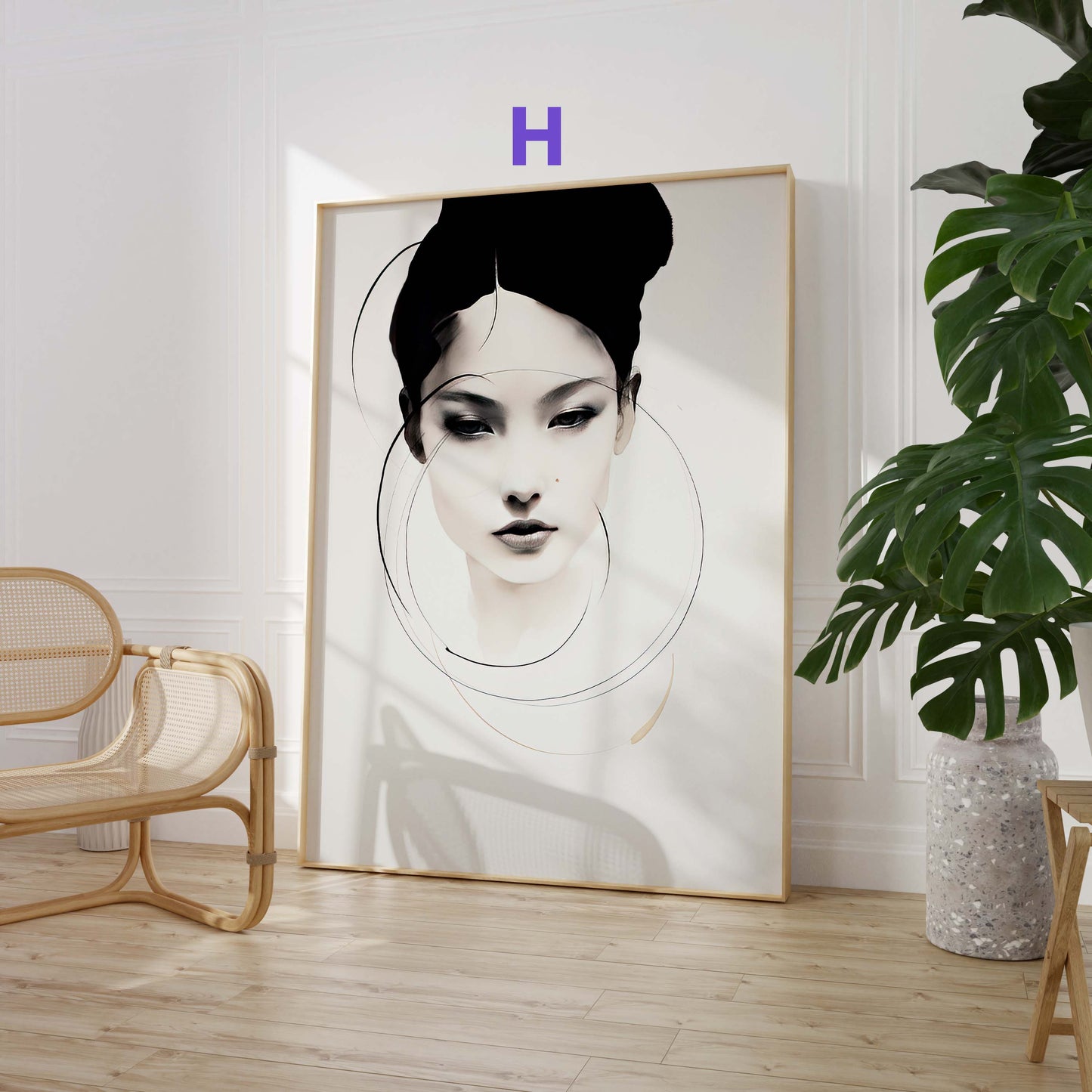 Japan Poster · Geschenkidee · Zen Minimalismus Sumi-e Geometrie und Wabi Sabi · Dekoprint ohne Rahmen