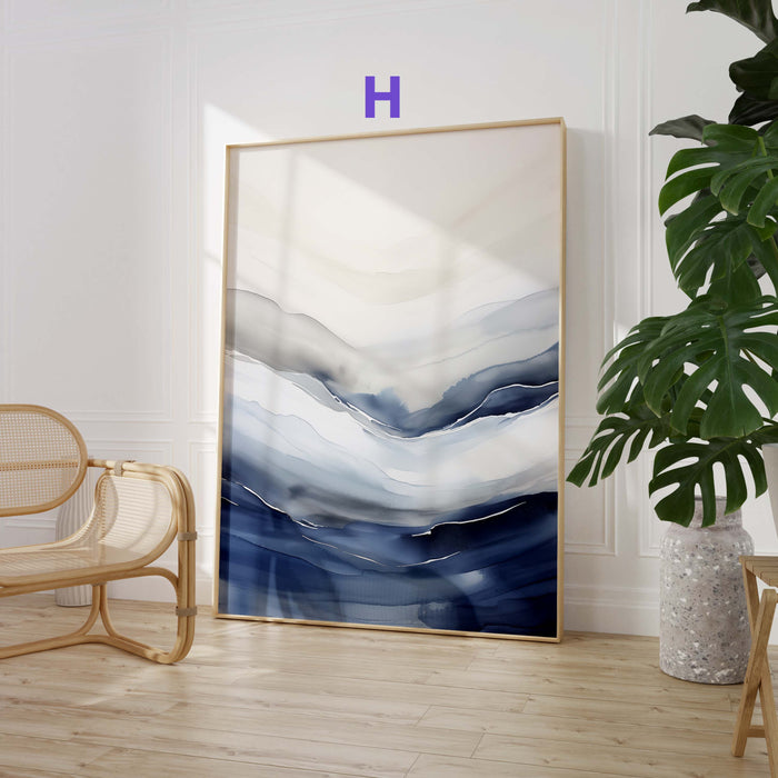 JUSTGOODMOOD Aquarell Bergposter – lebendige Farben