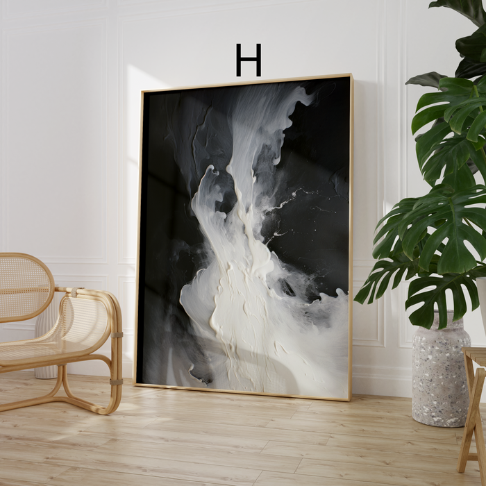 Schwarz-Weiß-Poster mit geometrischen Formen