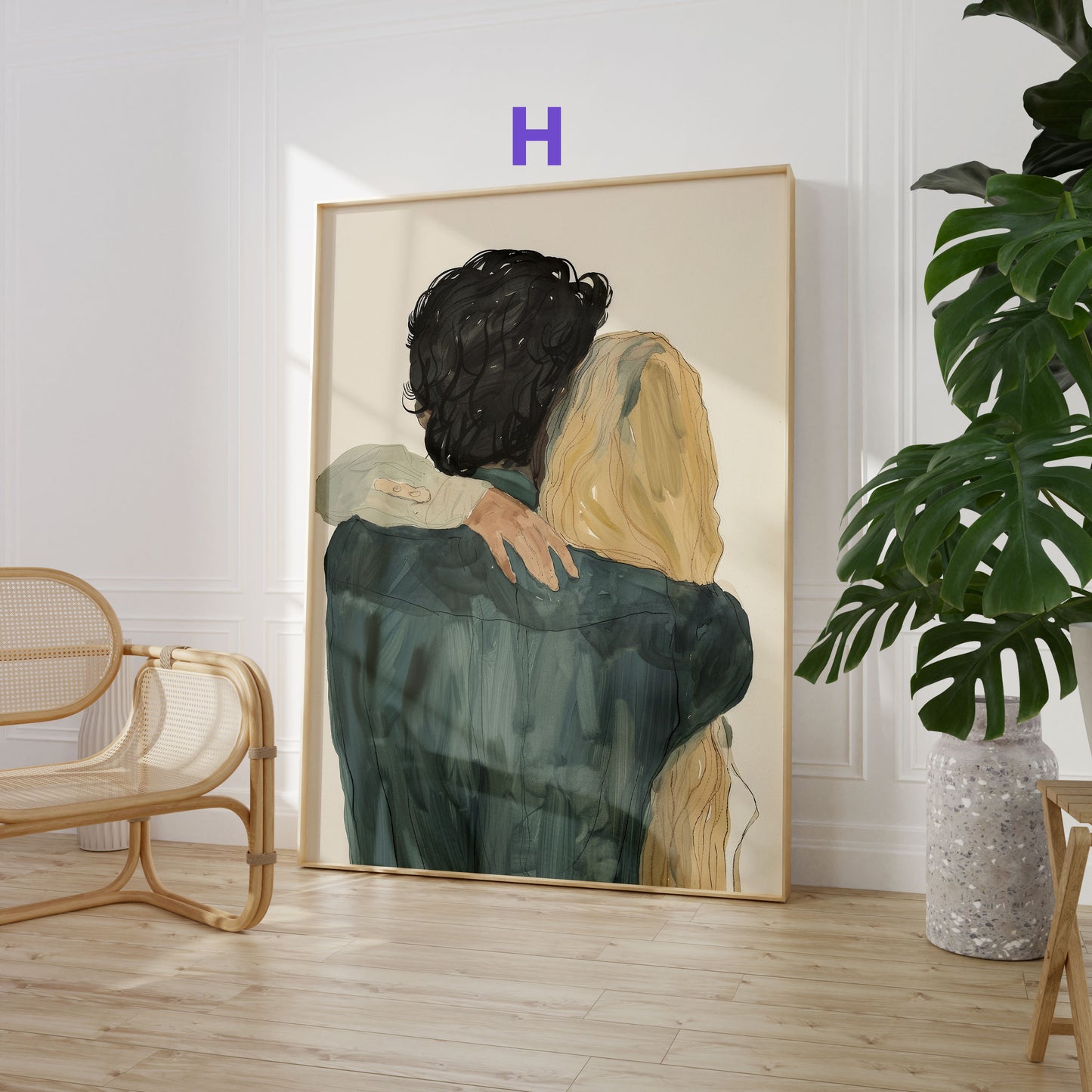 Moderne Porträtkunst Poster · Geschenkidee · Frauenporträts, Landschaften und Abstrakte Kunst · Dekoprint ohne Rahmen
