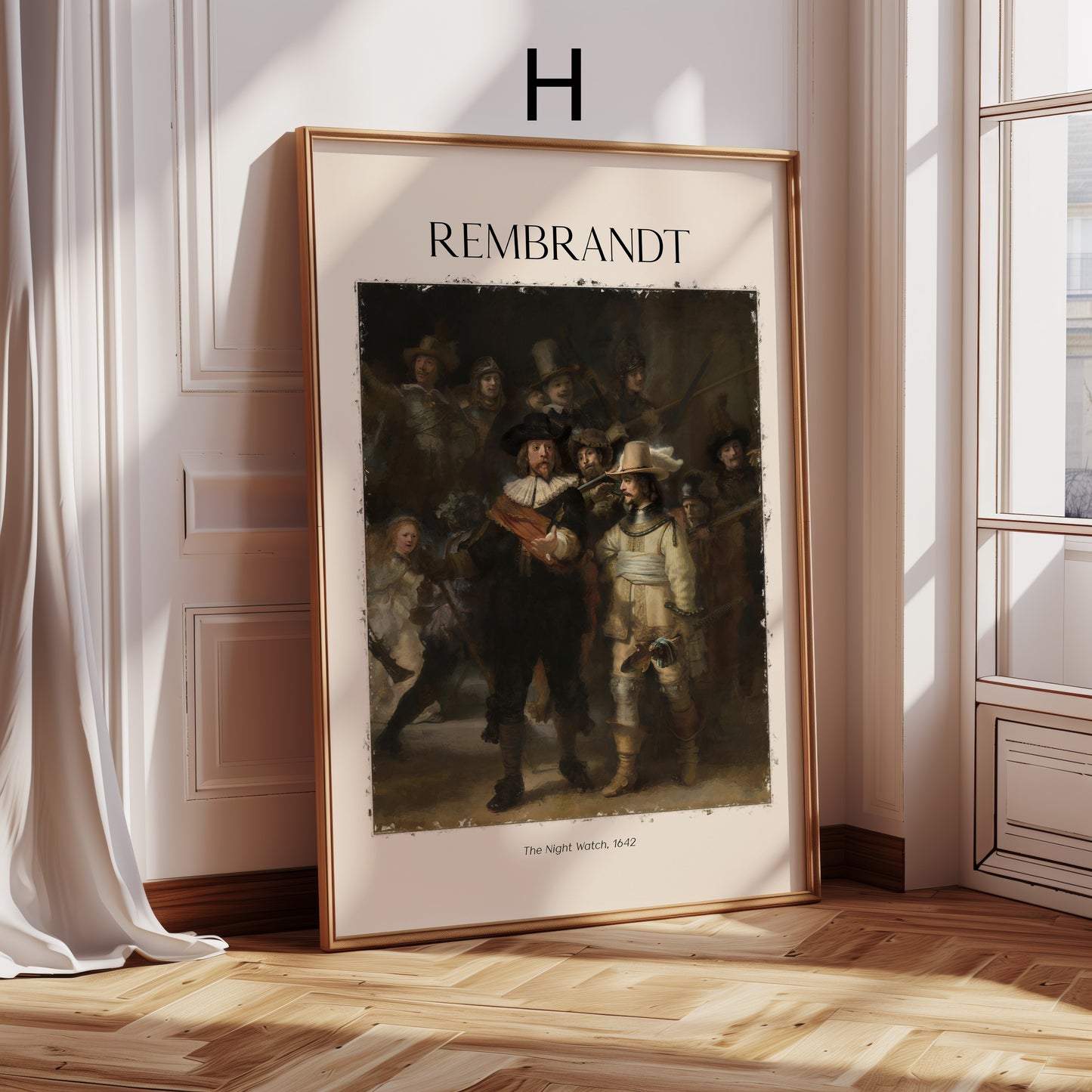 Rembrandt Poster · Geschenkidee · Barocke Porträts Die Nachtwache Niederländische Meisterwerke · Dekoprint ohne Rahmen