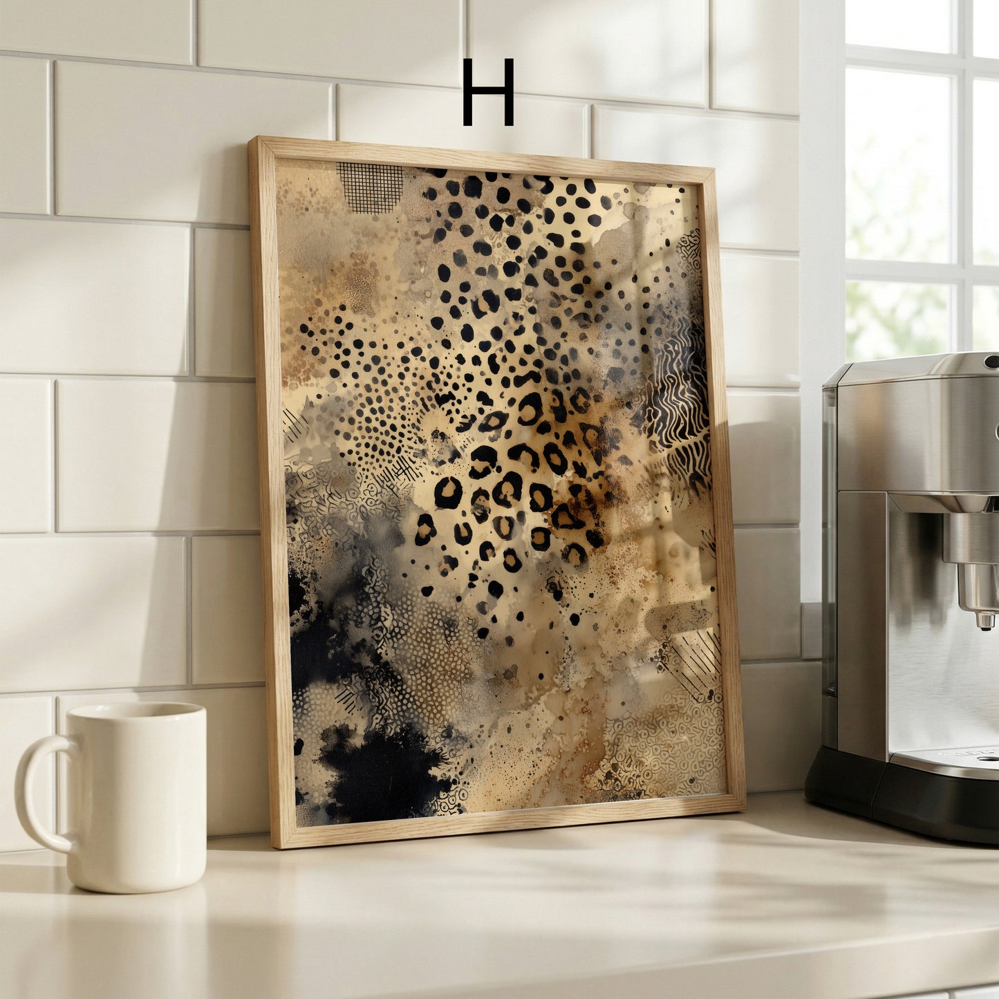 Raubkatzen Poster · Geschenkidee · Leopard Flecken und abstrakte Texturen · Dekoprint ohne Rahmen