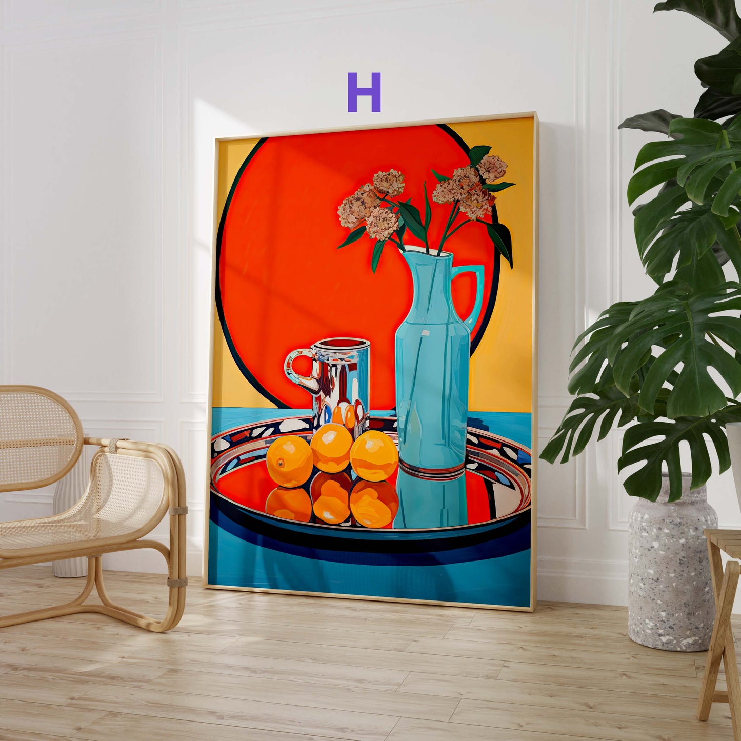 Moderne Kunst Poster · Geschenkidee · Moderne Porträts Stillleben und Farbenfrohe Illustration · Dekoprint ohne Rahmen