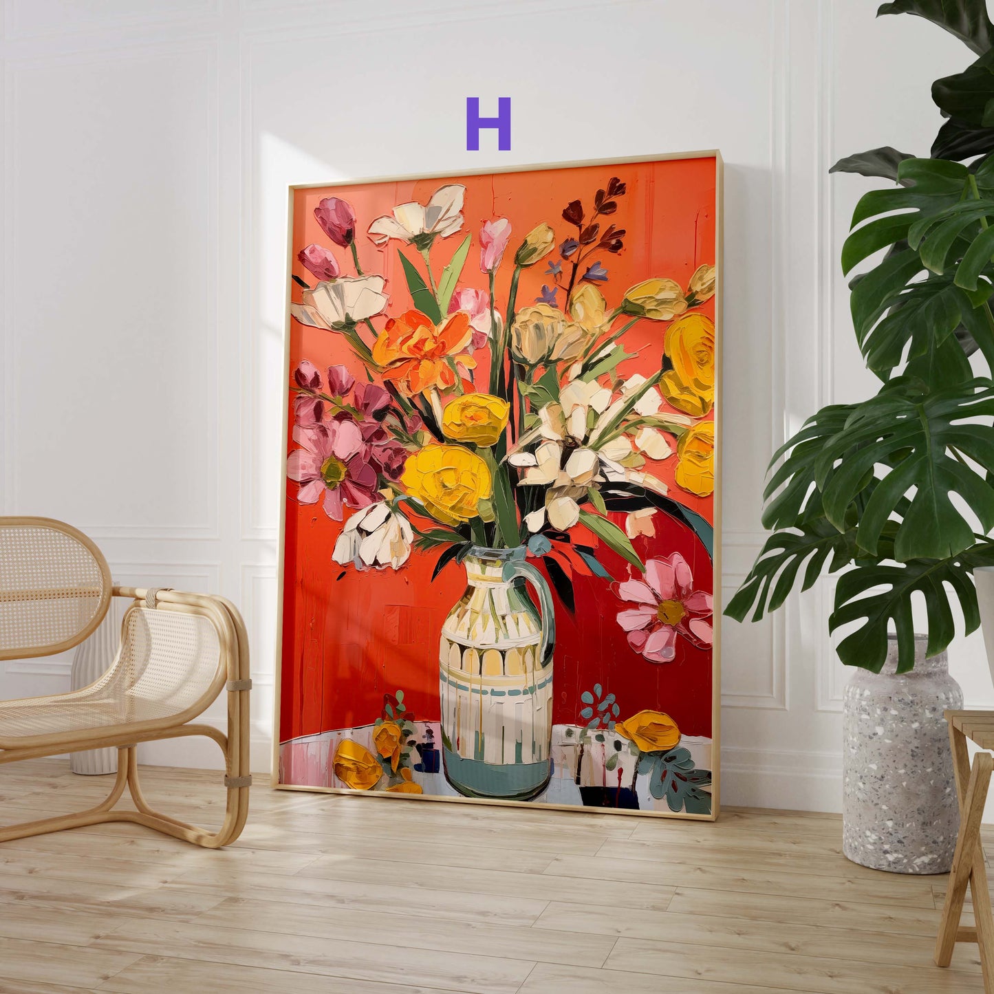Blumen Poster · Geschenkidee · Bunte Florale Illustrationen und Romantische Blütenkunst · Dekoprint ohne Rahmen