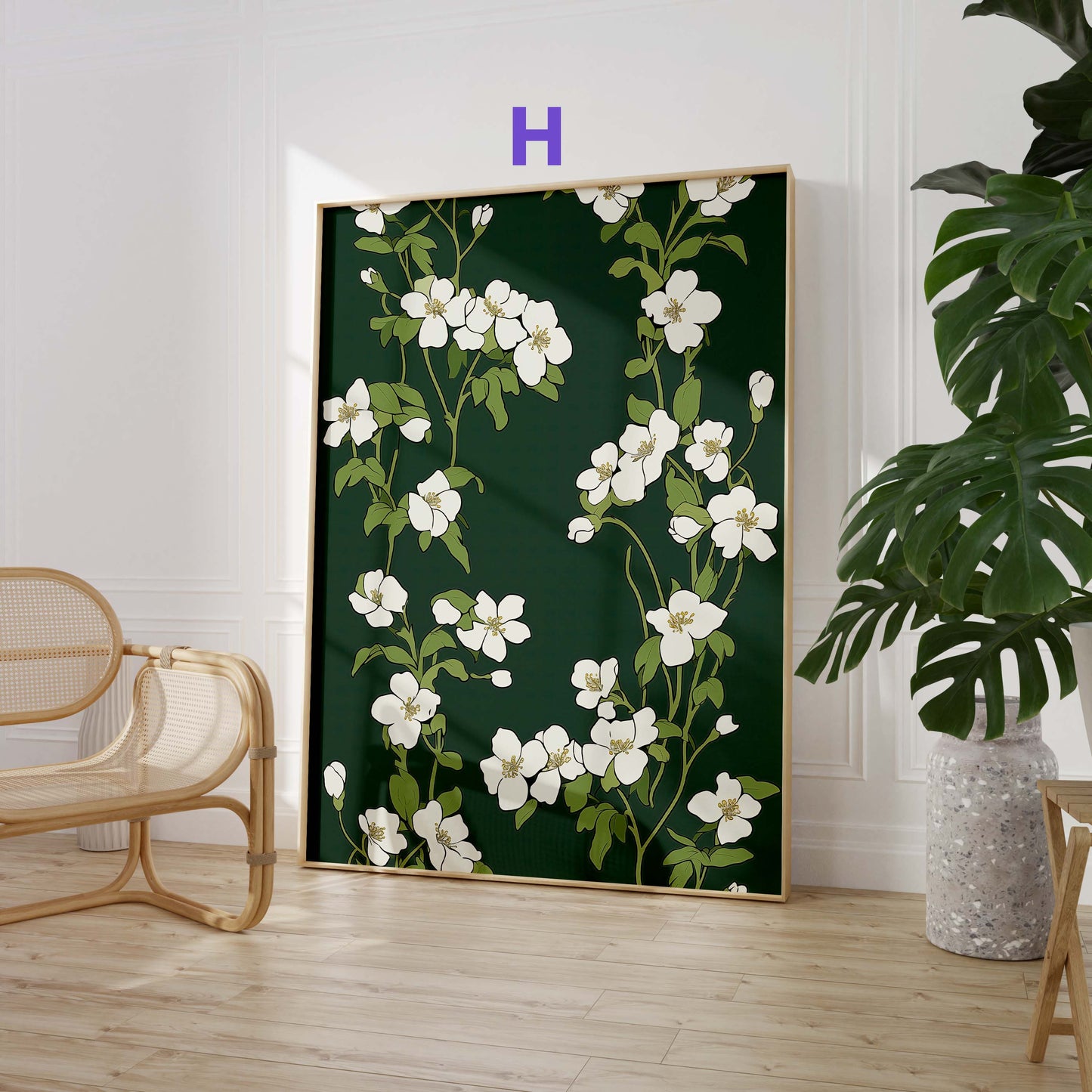 Blumen Poster · Geschenkidee · Moderne Botanische Illustrationen und Farbenfrohe Blütenkunst · Dekoprint ohne Rahmen