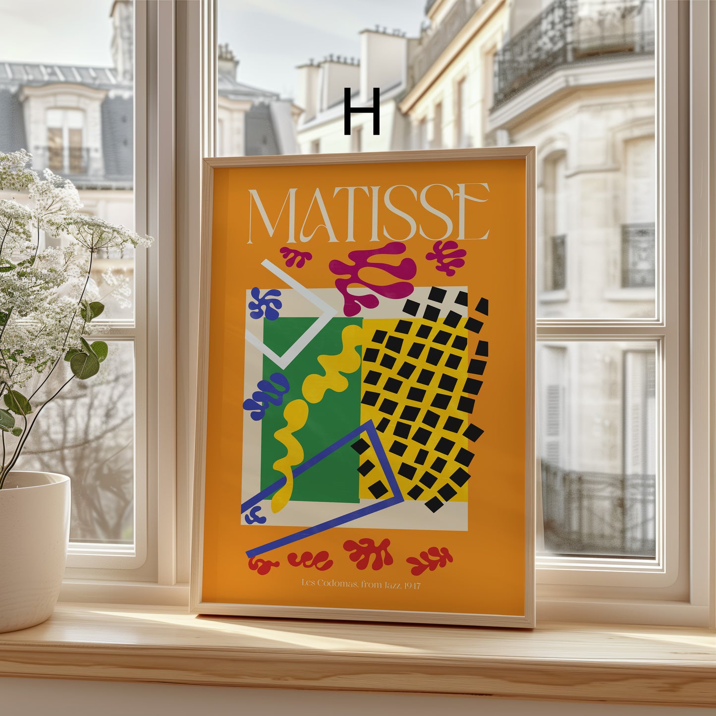 Henri Matisse Poster · Geschenkidee · Line Art Abstrakte Formen Scherenschnitt Farbige Kompositionen · Dekoprint ohne Rahmen