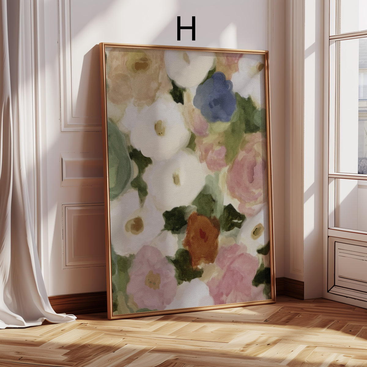 Blumen Poster Wandbilder · Florale Kunst Botanische Bilder · Wohnzimmer Deko ohne Rahmen