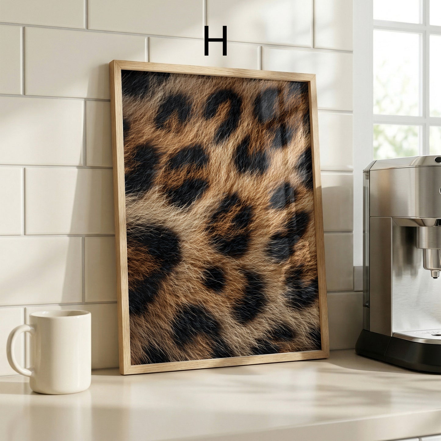 Tiermuster Poster · Geschenkidee · Stilvolle Zebra und Raubkatzen Fell Texturen Leopard Muster · Dekoprint ohne Rahmen