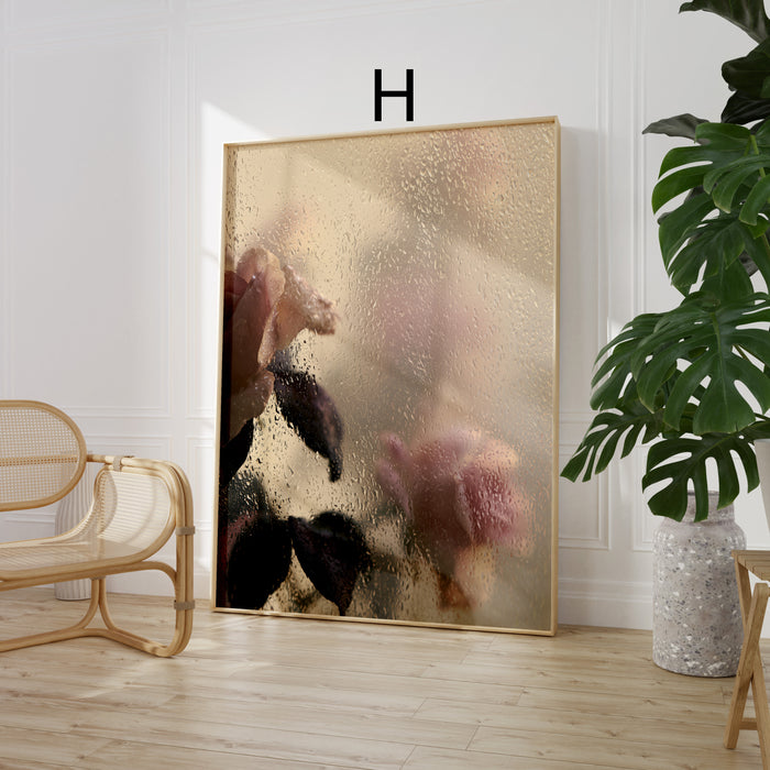 Moderne Blumen Poster | Zarte Rosa Blüten | JUSTGOODMOOD