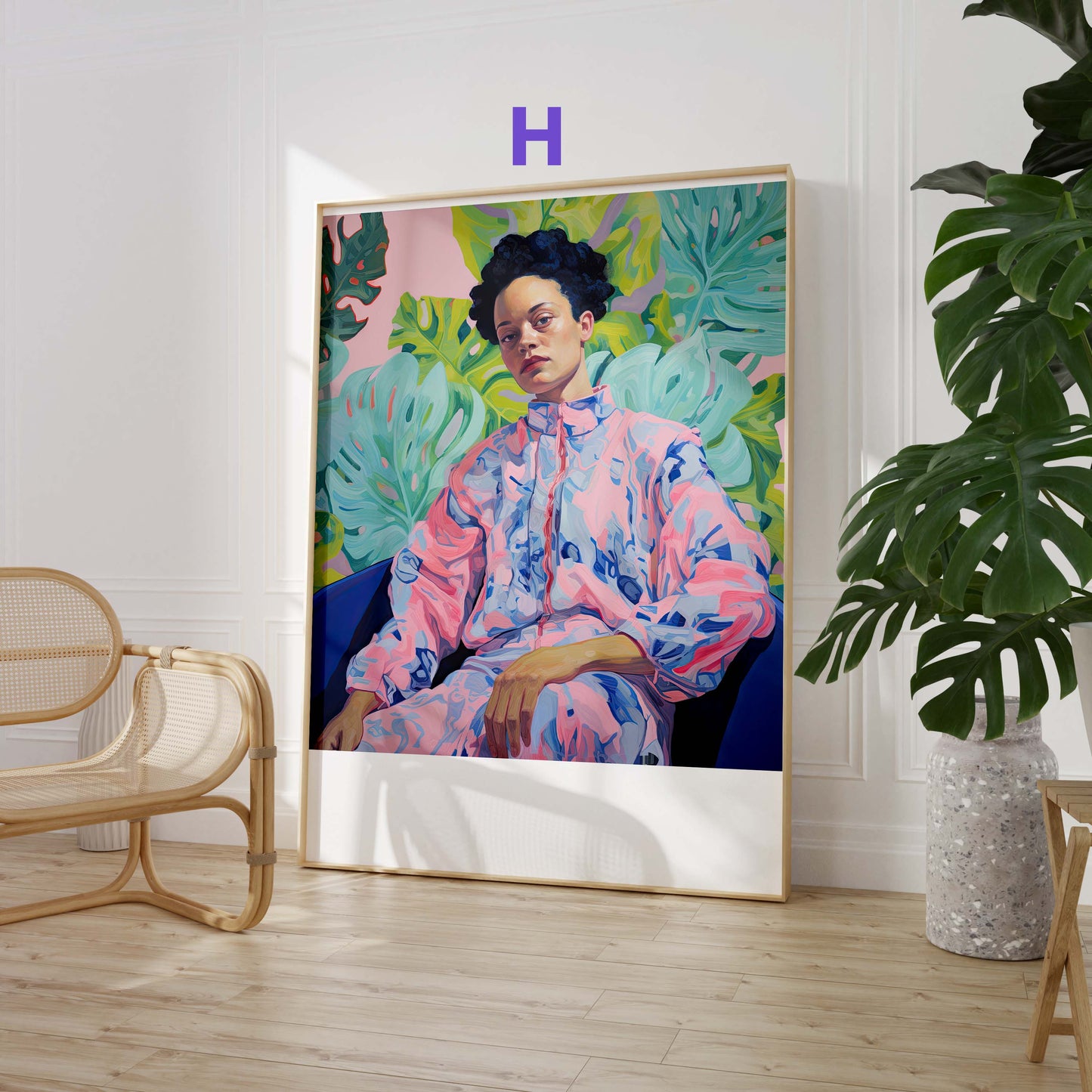 Moderne Kunst Poster · Geschenkidee · Moderne Porträts Abstrakte Kunst und Farbenfrohe Illustration · Dekoprint ohne Rahmen