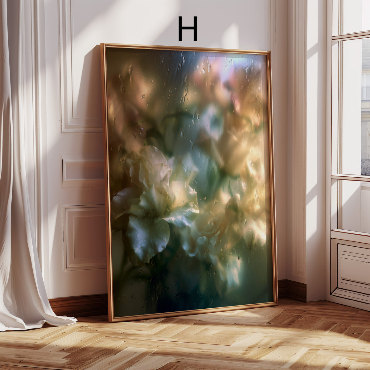 Blumen Poster · Rosen Tulpen hinter Glas Natur Fotografie · Dekoprint ohne Rahmen
