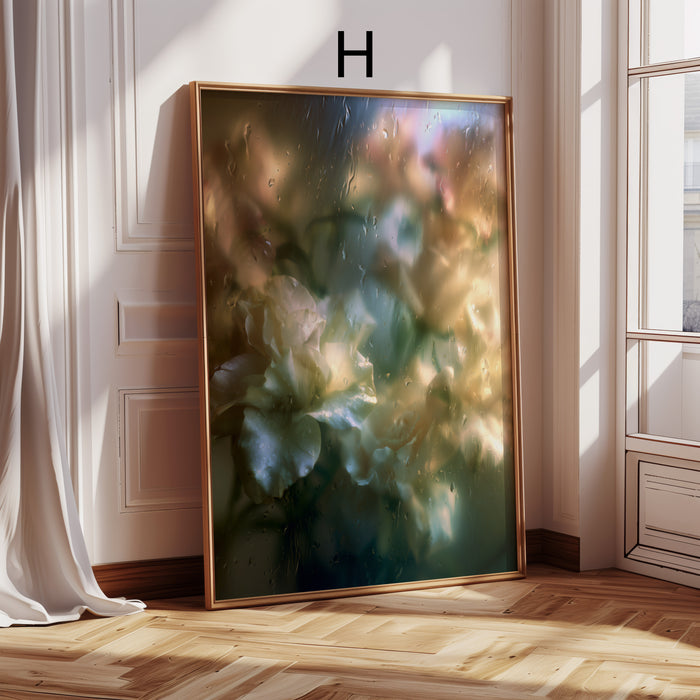 Geschenkidee · Rosen und Tulpen hinter Glas Poster Ästhetische Natur Fotografie · Dekoprint ohne Rahmen | JUSTGOODMOOD