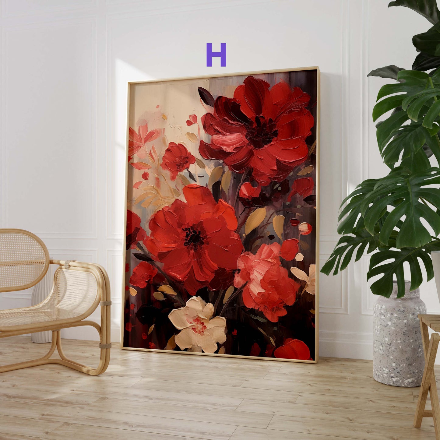 Blumen Poster · Geschenkidee · Moderne Blütenillustrationen und Ausdrucksstarke Floralkunst · Dekoprint ohne Rahmen