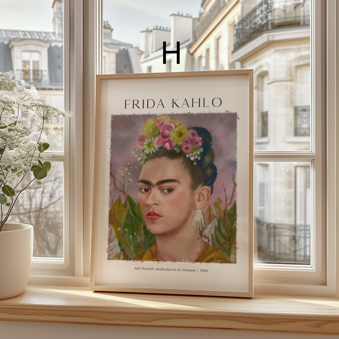 Frida Kahlo Kunst Poster · Geschenkidee · Selbstporträts Papageien Affen Mexikanische Ikonen · Dekoprint ohne Rahmen