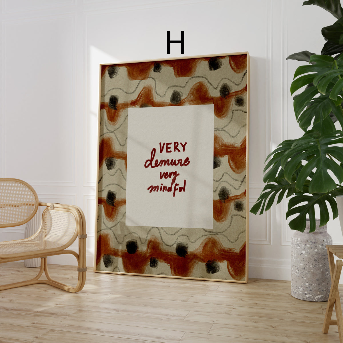 Poster Wandbilder Wohnzimmer · Typografie Abstrakte Kunst · Moderne Bilder ohne Rahmen