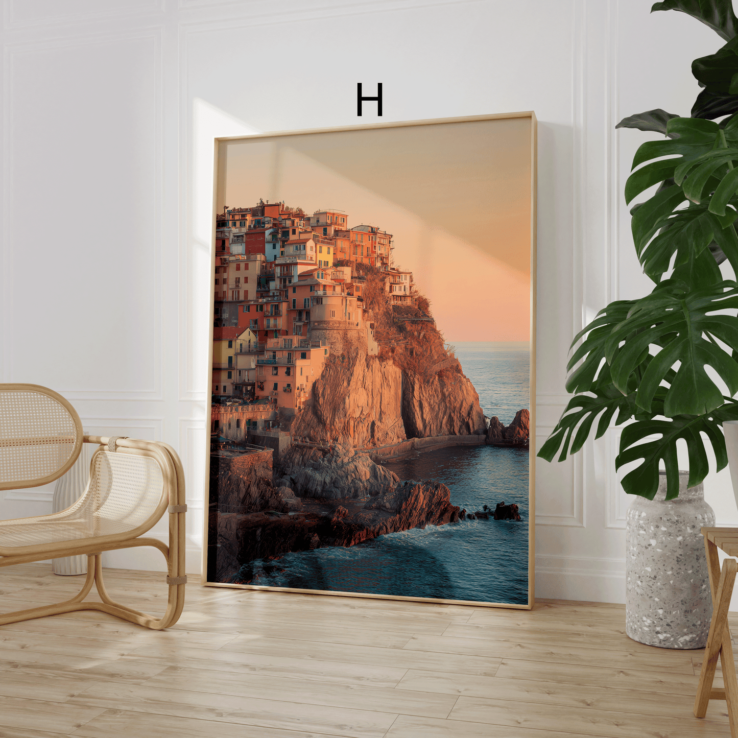 Strand Poster · Geschenkidee · Palmen Wellen Meereslandschaften · Dekoprint ohne Rahmen