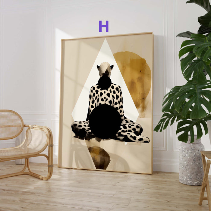JUSTGOODMOOD Abstraktes Poster – Edles Baumwoll-Canvas