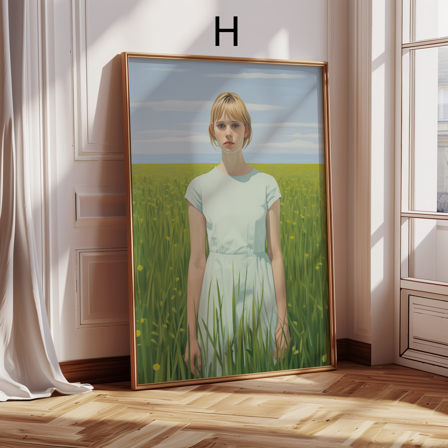 Moderne Kunst Poster · Geschenkidee · Zeitgenössische Porträts Meditation Minimalistische Interior Kunst · Dekoprint ohne Rahmen