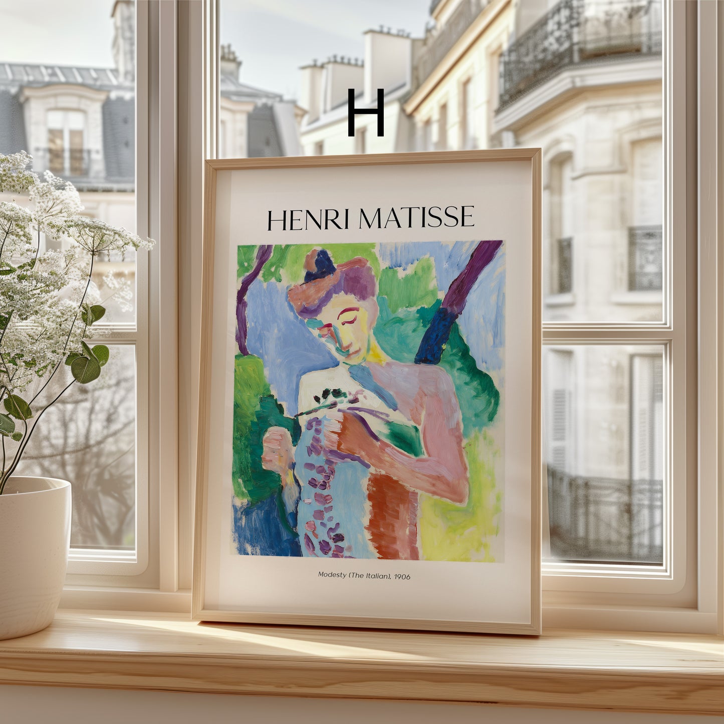 Henri Matisse Poster · Geschenkidee · Tanger Fenster Goldfisch Pflaumenblüten Pfingstrosen Fauvistisches Interieur · Dekoprint ohne Rahmen